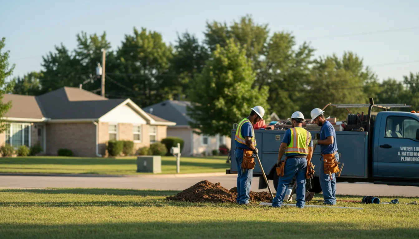 Residential water line and bathroom plumbing service in Depue, IL